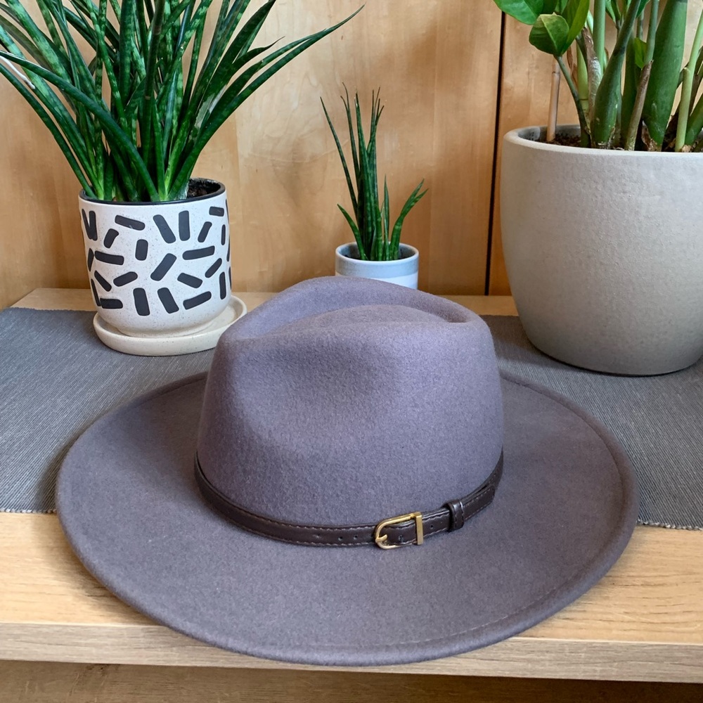 Warm grey western hat